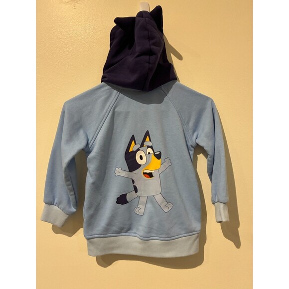 NWT Bluey Blue Zip-Up Hooded Jacket - Kid's XS - Picture 2 of 5